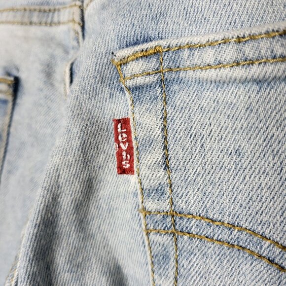 Levi's Girls 511 Slim Denim Distressed Patch Blue Jeans Size 16 Streetwear - Picture 12 of 14